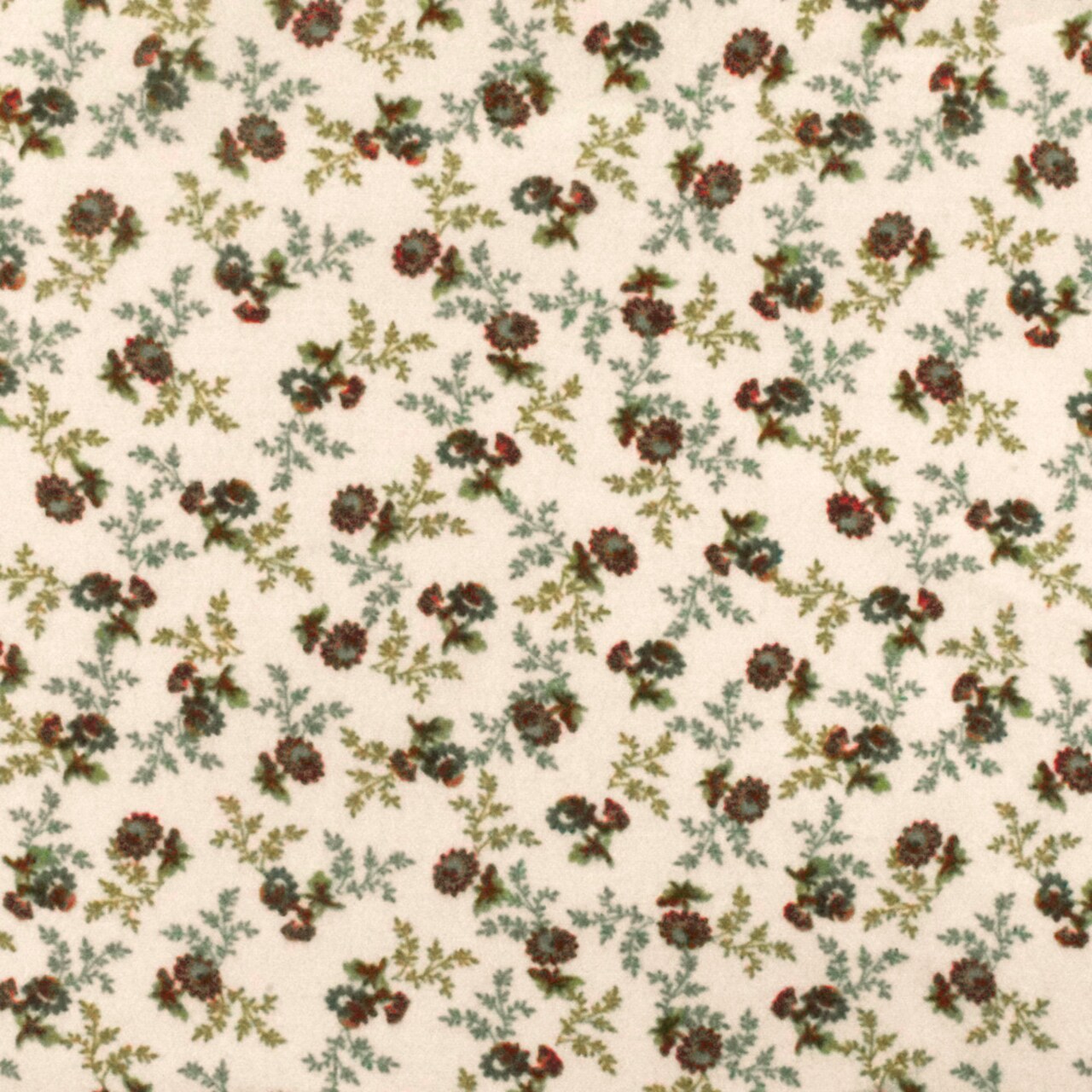 Beige-Brown-Multi Famous Designer Floral Print Viscose Crepe Faille Fabric By the Yard